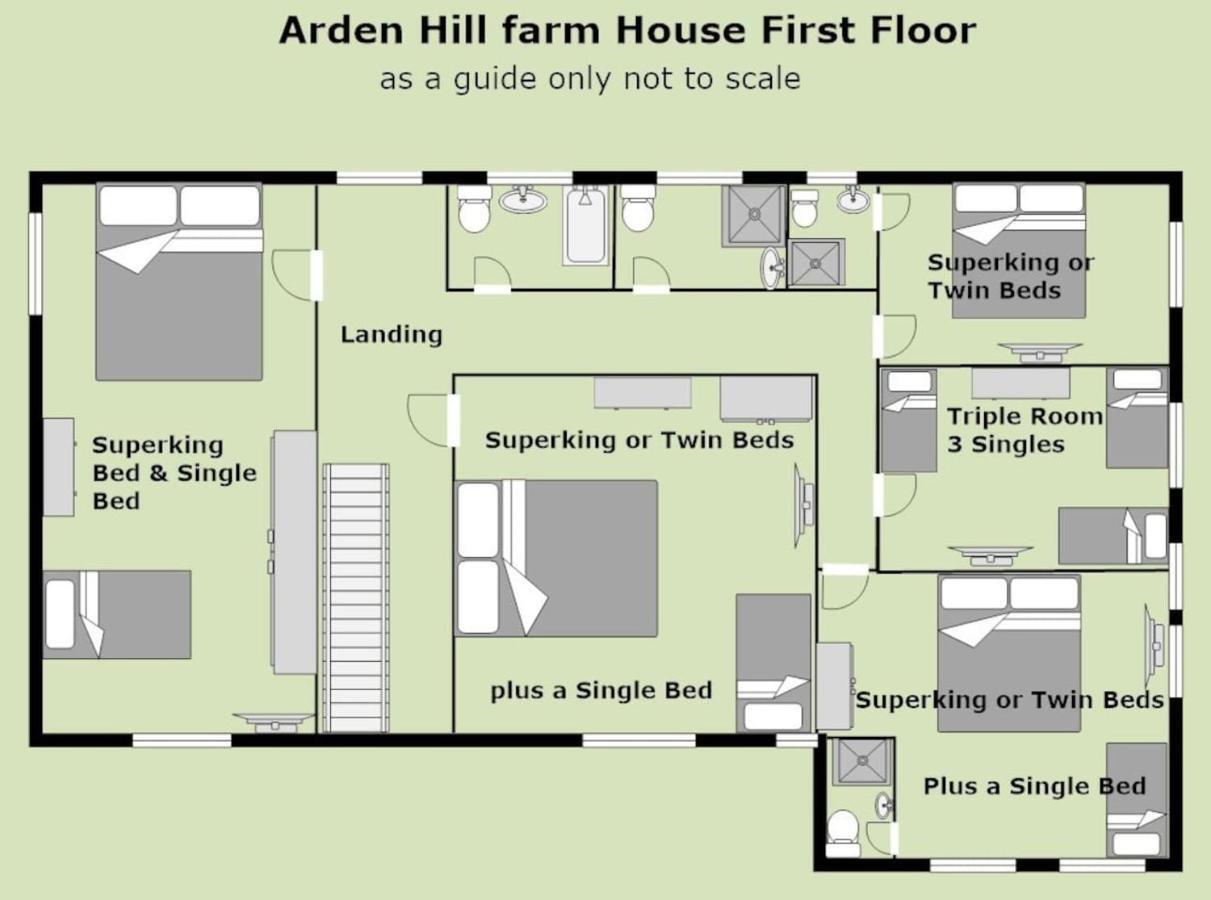 Arden Hill Farmhouse - Hot Tub, Snooker Table, Sleeps 16 Stratford-upon-Avon Exterior foto